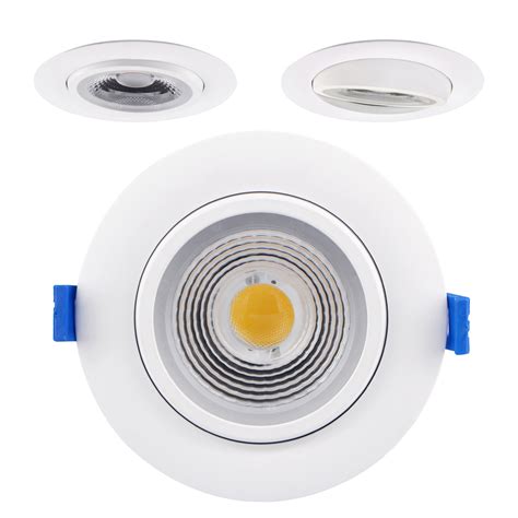4 Inch Gimbal LED Dimmable Recessed Light，NICKLED Adjustable Airtight Recessed Ceiling Downlight for Bathroom,Bedroom