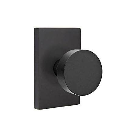 Emtek Passage Set, Modern Rectangle Rosette, Octagon Knob (Satin Brass)