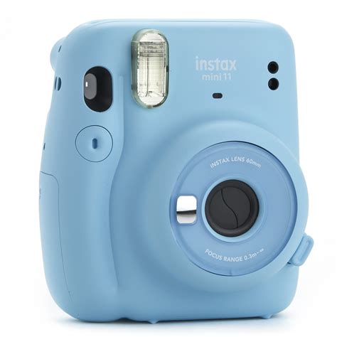 Up To 40% OFF Fujifilm Instax Mini 11 Instant Camera - Sky Blue (16654762) + Fujifilm Instax Mini Twin Pack Instant Film (16437396) + Single Pack Rainbow Film + Case + Travel Stickers