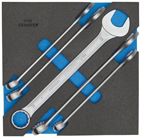 Gedore 1500 CT2-7-32 Combination spanner set in 2/3 Check-Tool-Module