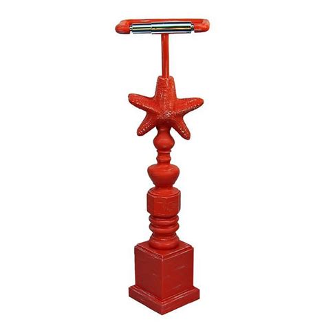 Review Discount Hickory Manor House Starfish Standing Toilet Paper Holder, Coral Reef