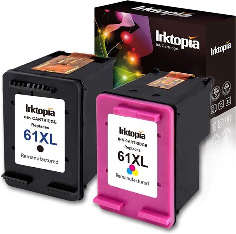 Inktopia Remanufactured Ink Cartridges Replacement for HP 61XL 61 XL High Yield for HP Envy 4500 5530 5534 5535 Deskjet 2540 1000 1010 1512 1510 3050 Officejet 4630 2620 4635 Printer (1 Black)