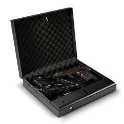 Portable Security Safe, Quick-Access Dual Firearm Safety Device with Quick Reliable Keypad Access