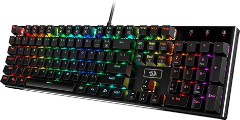 80% Off Discount Redragon K556 RGB LED Backlit Wired Mechanical Gaming Keyboard, Aluminum Base, 104 Standard Keys