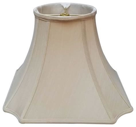 Royal Designs Square Bell with Inverted Corners Designer Lamp Shade, Eggshell, 8 x 18 x 12.5
