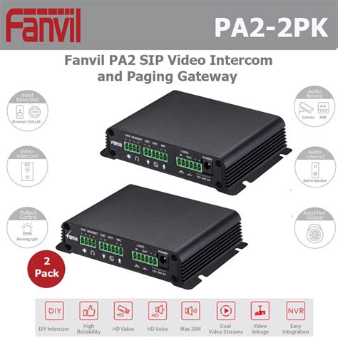 SIP PA2 Video Intercom and Paging Gateway