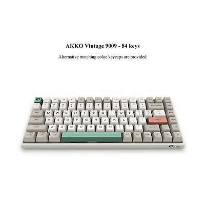 YUNZII AKKO Vintage 9009 Mechanical Keyboard, Dye Sub PBT Keycap Full Anti-Ghosting, Cherry MX Switch Mechanical Keyboard (Cherry MX Red Switch, 87 Keys)