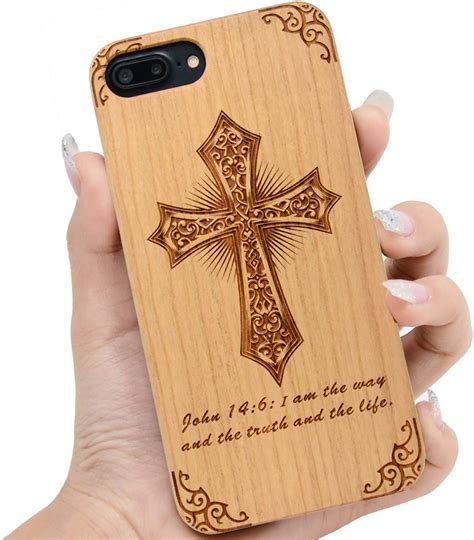 Best Deal Cheap 🛒 iProductsUS Wood Phone Case Compatible with iPhone X, XS and Screen Protector, UV Print Virgin Mary, Engrave Roses, Built-in Metal Plate, Compatible Wireless Charger,TPU Shockproof Cover (5.8 inch)