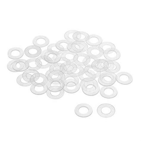uxcell Nylon Flat Washers M8 16mm OD 8mm ID 1.4mm Thickness for Faucet Pipe Water Hose, Pack of 100